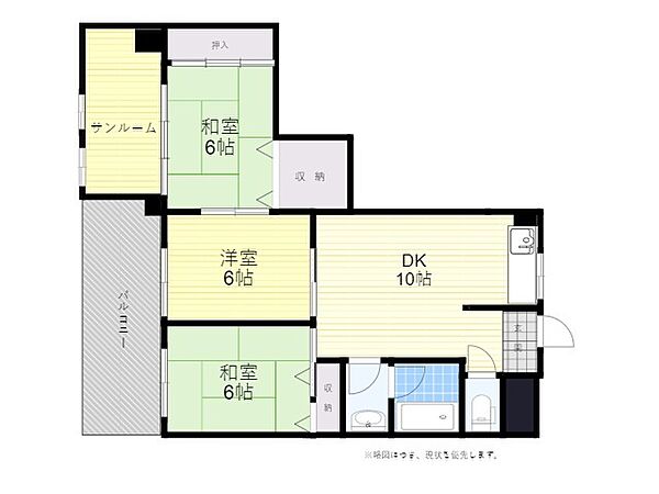 ソラリア・コルテ 301｜大分県大分市三ケ田町２丁目(賃貸マンション3SLDK・3階・60.00㎡)の写真 その2