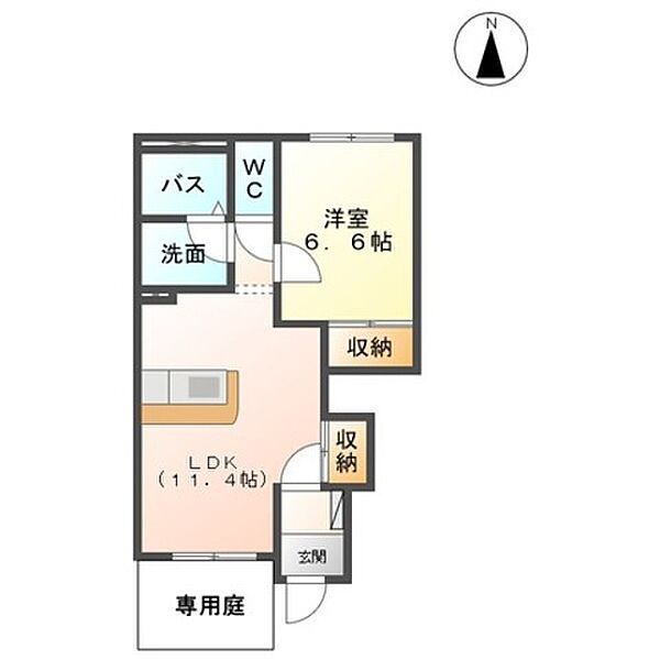 ウッドヒル 101｜大分県大分市大字津守(賃貸アパート1LDK・1階・44.52㎡)の写真 その2