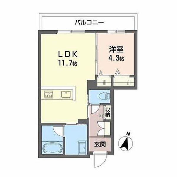 仮称）シャーメゾン石垣東 203｜大分県別府市石垣東１丁目(賃貸マンション1LDK・2階・40.23㎡)の写真 その2