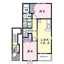 フィオーレ佐野Ｂ 204 ｜ 大分県大分市大字丹川佐野（賃貸アパート2LDK・2階・57.02㎡） その2