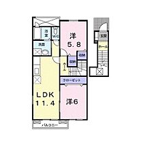 カーサ・フィオーレ 203 ｜ 大分県大分市大字丹生537番3号（賃貸アパート2LDK・2階・55.81㎡） その2