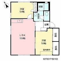 カームネスB棟 102 ｜ 大分県大分市大字毛井32番2号（賃貸アパート2LDK・1階・54.81㎡） その2