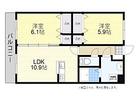 ロイヤルレジデンスK2 501 ｜ 大分県大分市大字鶴崎2358番1号（賃貸マンション2LDK・5階・55.20㎡） その2