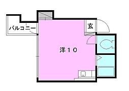 ミウラビル ワンルームの間取図画像