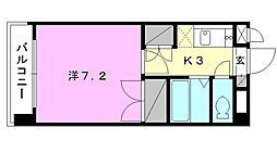 ジョイフル第5祝谷 1Kの間取図画像