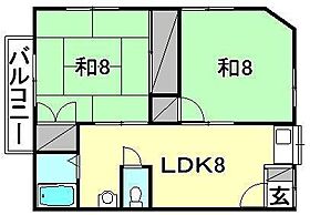 第三秀山コーポ 202 号室 ｜ 愛媛県松山市朝生田町7丁目（賃貸アパート2LDK・2階・52.63㎡） その2