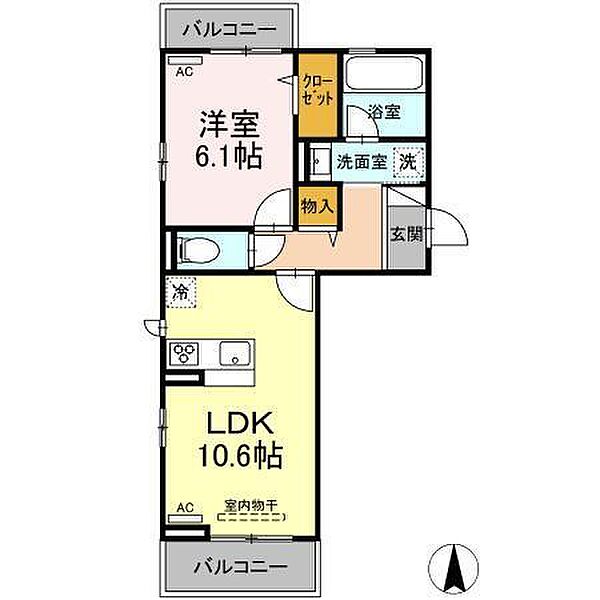 フォレスト和泉 Ａ棟 203 号室｜愛媛県松山市和泉南4丁目(賃貸アパート1LDK・2階・42.93㎡)の写真 その2