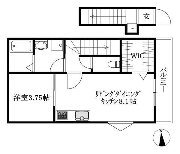 BELGRAVIA山西Premium 205 号室｜愛媛県松山市山西町(賃貸アパート1LDK・2階・36.83㎡)の写真 その2