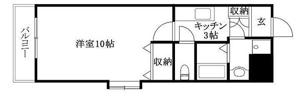 コウテイ本町マンション 201 号室｜愛媛県松山市本町2丁目(賃貸マンション1K・2階・28.66㎡)の写真 その2