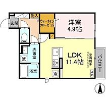 ＬＡＹＯＶＥＲ 203 号室 ｜ 愛媛県東温市南方（賃貸アパート1LDK・2階・42.04㎡） その2