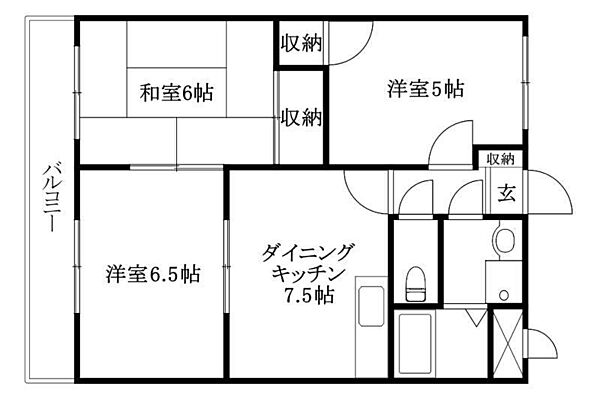 リミエール藤本2 302 号室｜愛媛県伊予市下吾川(賃貸マンション3DK・3階・55.57㎡)の写真 その2