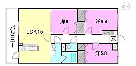 ブライム　トライアングル 103 号室 ｜ 愛媛県松山市居相2丁目（賃貸マンション3LDK・1階・78.60㎡） その2