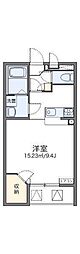 レオネクストル・コフレ 1Kの間取図画像
