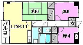 ロイヤルガーデン 802 号室 ｜ 愛媛県松山市味酒町3丁目（賃貸マンション3LDK・8階・59.76㎡） その2