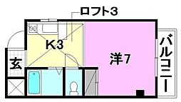 間取図画像 1K