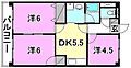 姫原ハイツ6階3.8万円