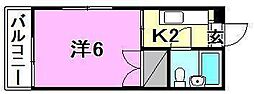 α-ＮＥＸＴ小栗 3階1Kの間取り