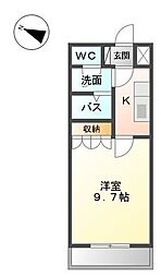 ロイヤルハイツ・IYO 1Kの間取図画像