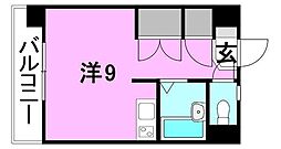 エミグランド清水町 ワンルームの間取図画像