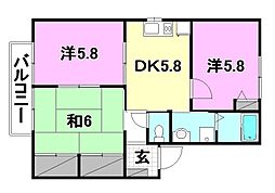 間取図画像 3DK