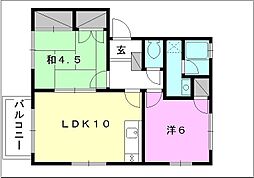 フェニックスコートA 2LDKの間取図画像