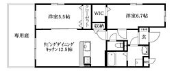ゴールドマイン松末 2LDKの間取図画像
