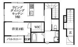 Alba-casa南吉田 1LDKの間取図画像