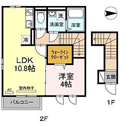 クロノス楓 1LDKの間取図画像