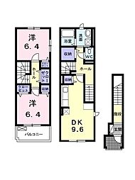 ニューカーサ・SB 2DKの間取図画像