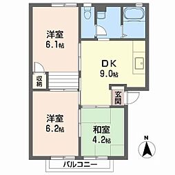 ファミール川原 3DKの間取図画像