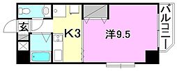 グリチネウノ 1Kの間取図画像