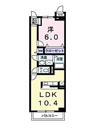 トーラス 1LDKの間取図画像