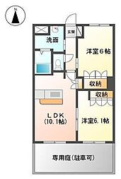 プラムガーデンMary 2LDKの間取図画像