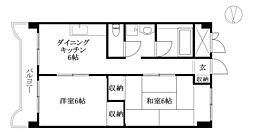 ミサワハウス 2DKの間取図画像