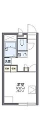 レオパレスルーチェ 1Kの間取図画像