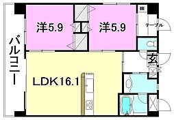 Wisteria2 2LDKの間取図画像