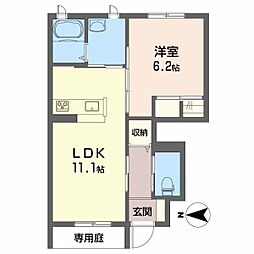 スパジオコモド蔵1 1LDKの間取図画像