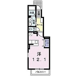 カーサ・ミトモ1 ワンルームの間取図画像
