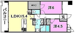 クレアホームズ歩行町 2LDKの間取図画像