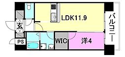 ashiharabuilding 1LDKの間取図画像