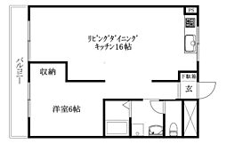 スカイビル生石 1LDKの間取図画像
