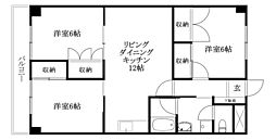 グランジュール 3LDKの間取図画像