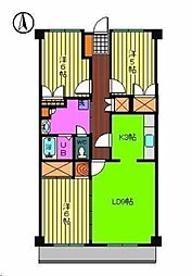 グランドール小坂 3LDKの間取図画像