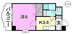 ユーライフ枝松 1Kの間取図画像
