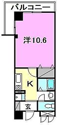 いよてつLofty上一万 1Kの間取図画像