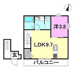 ベルグレイヴィア堀江プレミアム 1LDKの間取図画像
