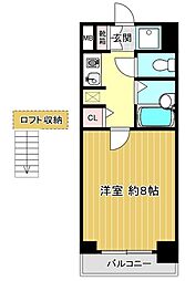 柾木マンションウェスト 1Kの間取図画像