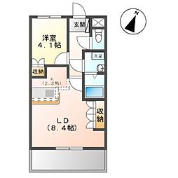 グランドハイム 1LDKの間取図画像
