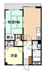 フェリース森林公園 2DKの間取図画像