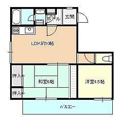 マンション本郷 2LDKの間取図画像